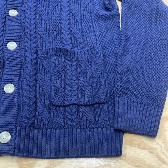Club Room Cardigan Sweater Shawl Neck Men Size Medium Blue Knit Grandpa Mature - Picture 6 of 11